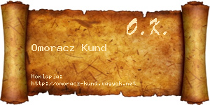 Omoracz Kund névjegykártya